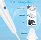 Electric ultrasonic face washing brush in white, green, and pink for deep pore cleansing