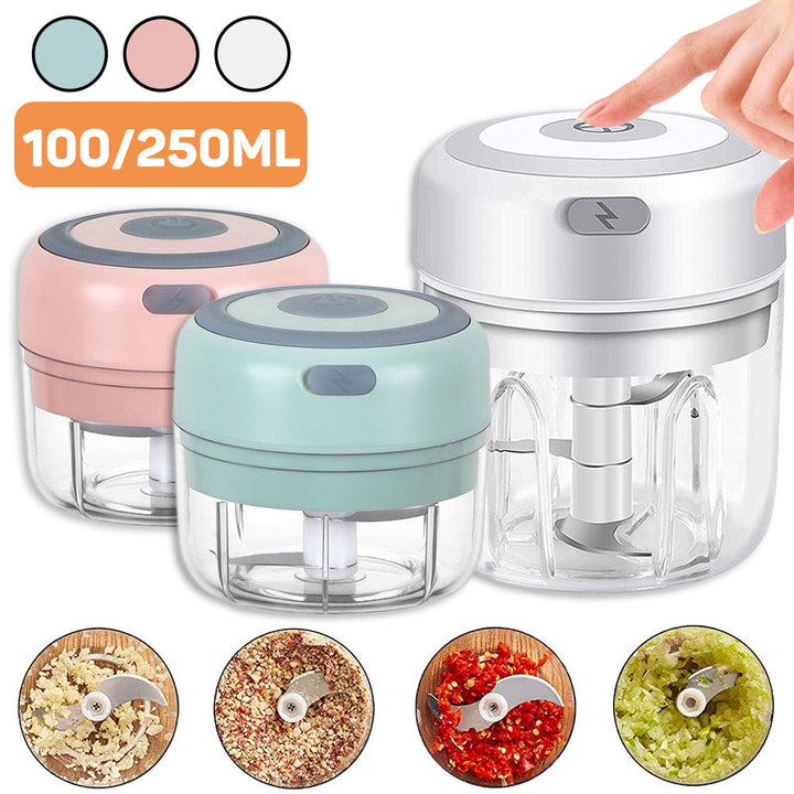 Mini Electric Garlic Chopper – Fast Food Grinding