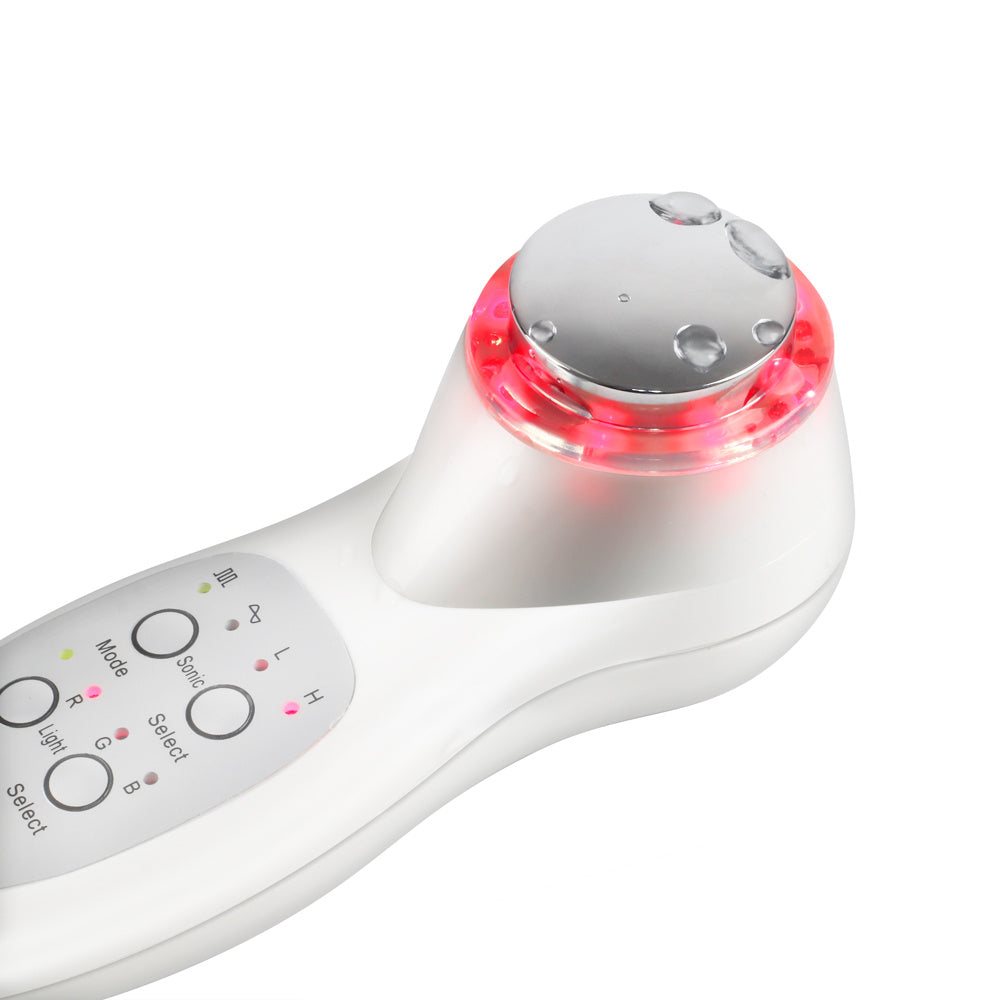LED light therapy beauty device with seven modes for professional home skincare