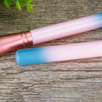 12-piece makeup brush set with soft nylon bristles and plastic handles