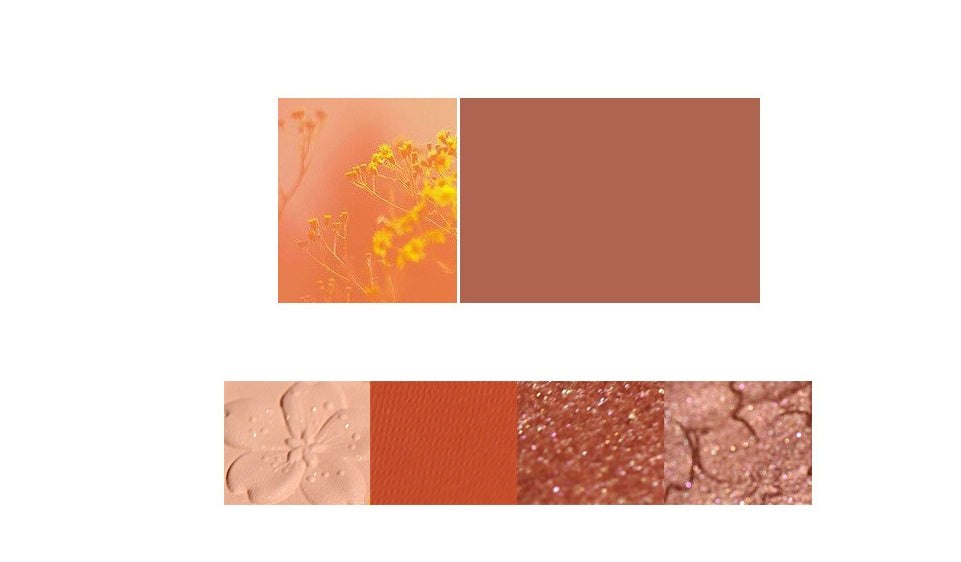 4-color eyeshadow palette with natural blendable shades for daily use