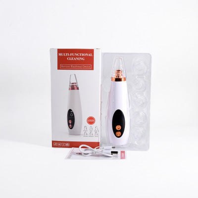 Rechargeable blackhead vacuum pore cleaner with microcrystalline suction tip