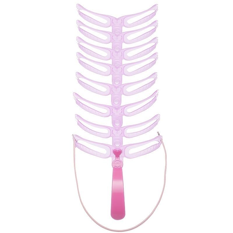 8-piece eyebrow stencil kit with reusable templates for shaping eyebrows