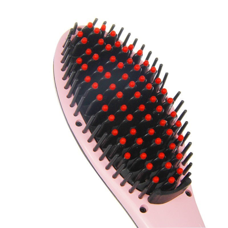 Paddle brush hair straightener with fast heating and ionic anti-frizz feature