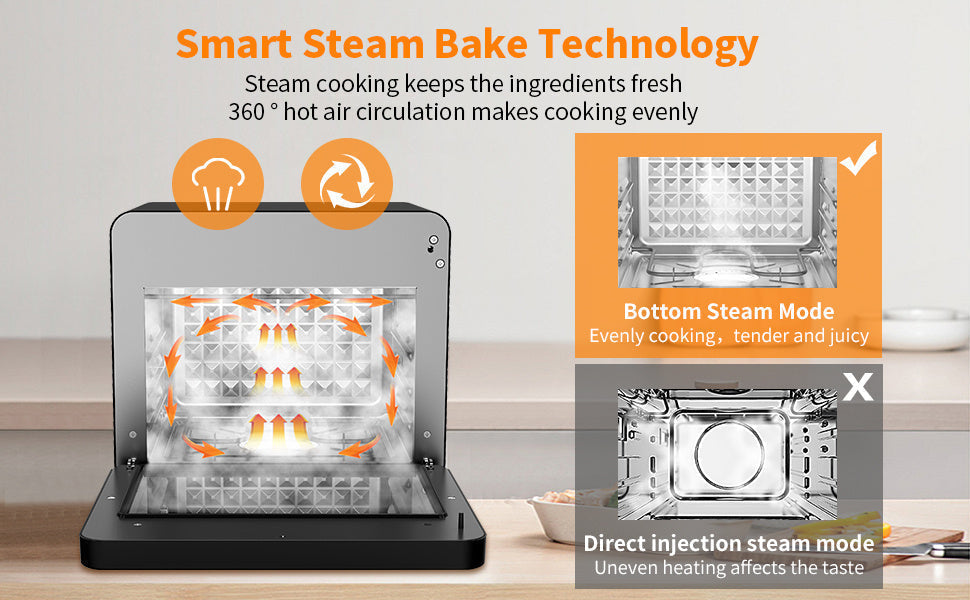 Innovational Steam & Air Fryer Oven with Digital Touchscreen