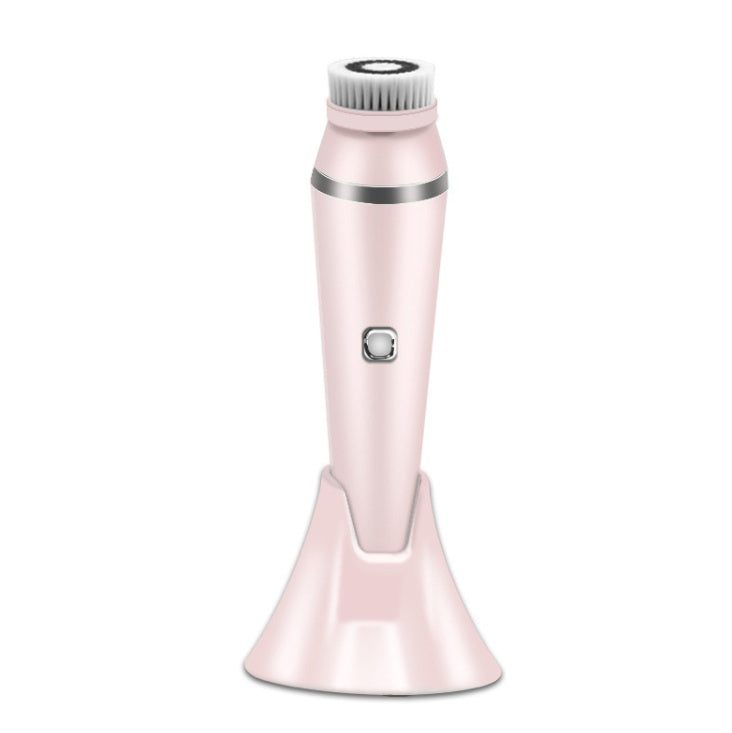 Electric ultrasonic face washing brush in white, green, and pink for deep pore cleansing