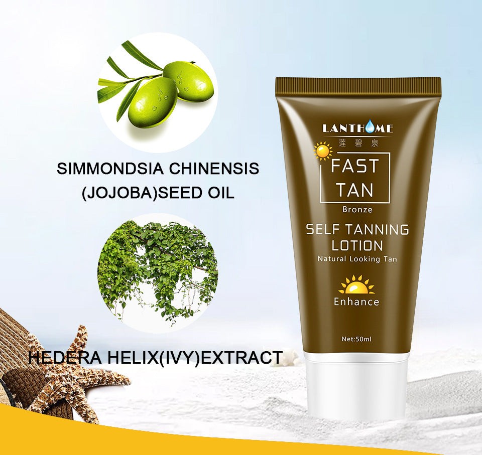 50ml tanning cream body lotion in lightweight smooth formula for gradual sun-kissed glow