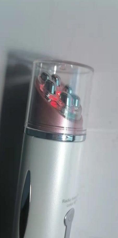 Piano white eye beauty instrument with ionic, ultrasonic, and color light functions