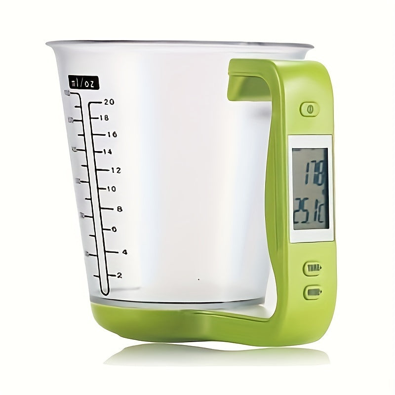 Kitchen electronic measuring cup with built-in weight sensor for accurate ingredient measurements