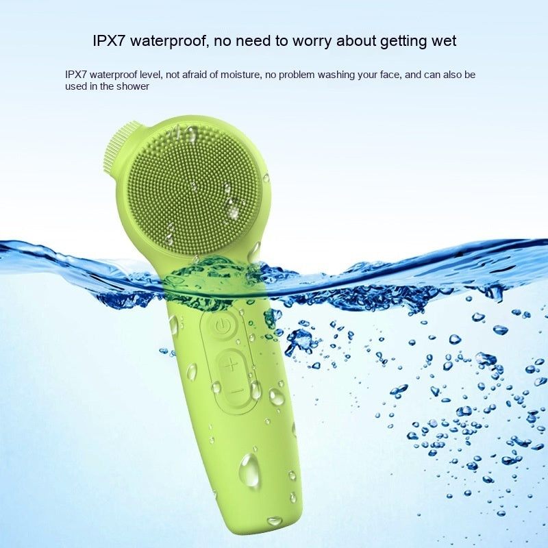 Ultrasonic waterproof silicone facial cleansing brush in multiple colors