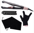 2-in-1 hair straightener and crimper with ceramic plates and LCD temperature display