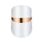 LED acne beauty mask with red, blue, and orange light therapy settings