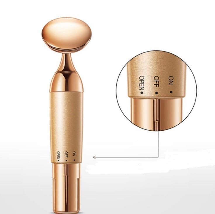 Gold electric facial massager DL-B552 with high-frequency vibration