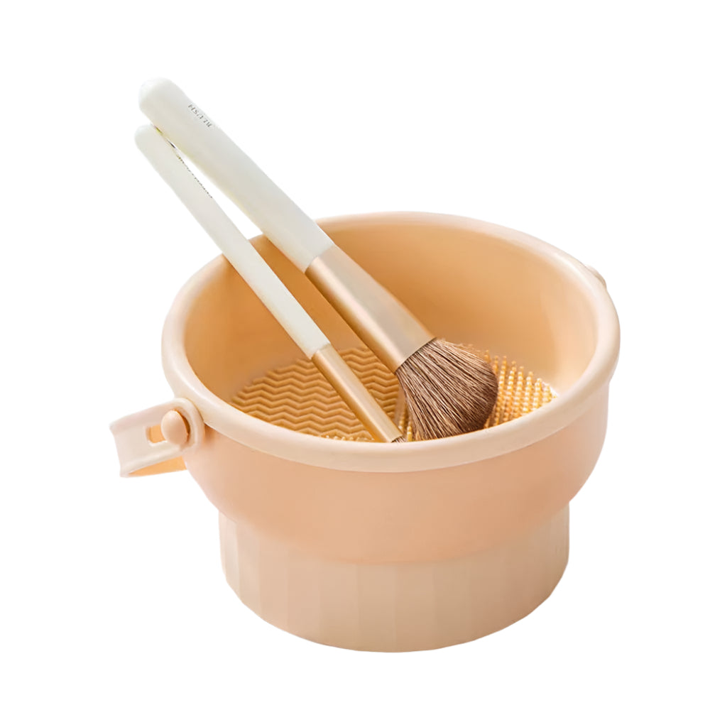 Makeup Brush Cleaning Bowl - Versatile Beauty Egg Cleaning Tool & Storage Set