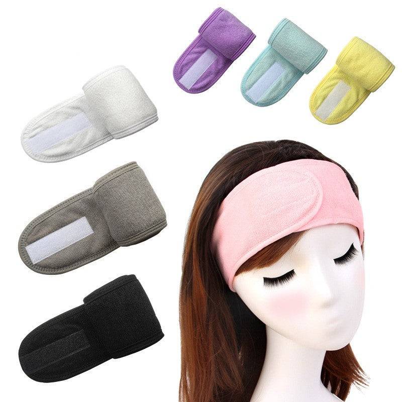 Soft towel-style beauty headband for makeup and skincare in assorted colors