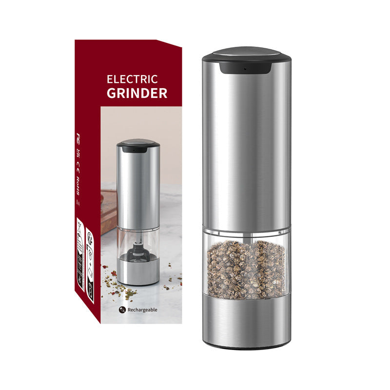 Ground Black Pepper Electric Grinder with stainless steel design and multiple power options