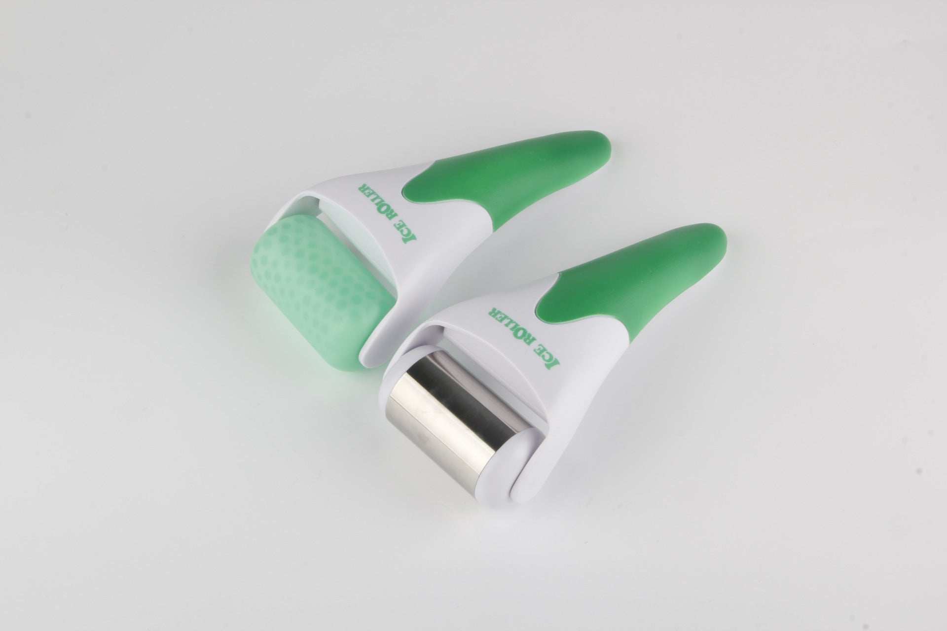 Cooling plastic ice roller for face and body massage