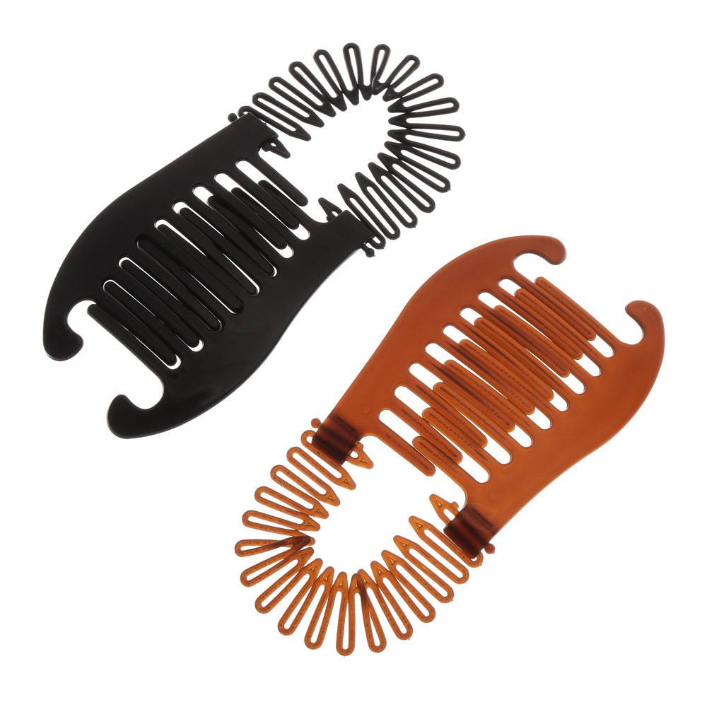 Adjustable black or brown hair braider clip for women
