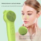Ultrasonic waterproof silicone facial cleansing brush in multiple colors