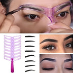 8-piece eyebrow stencil kit with reusable templates for shaping eyebrows