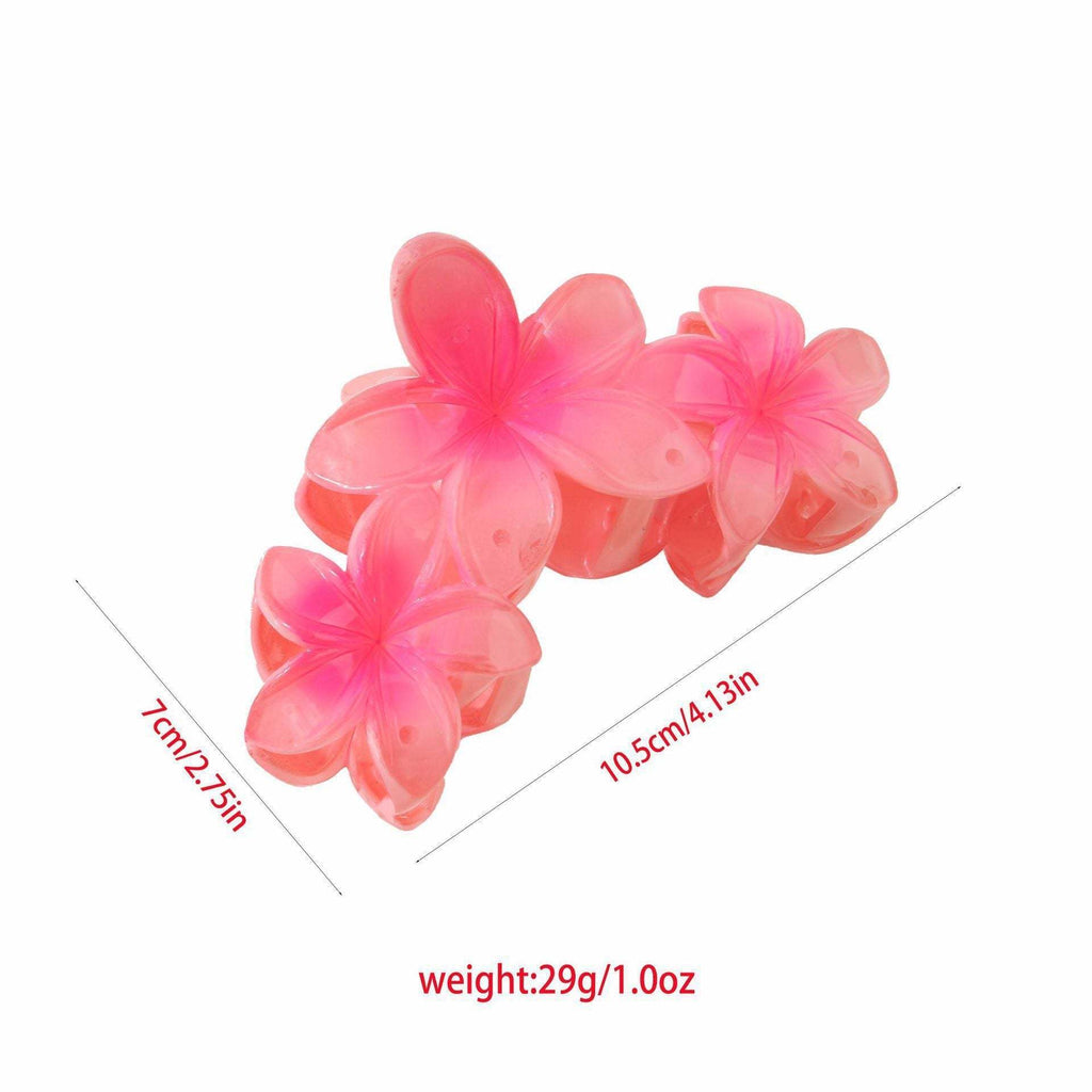 Large Plumeria Rubra flower hair clip for women in multiple colors