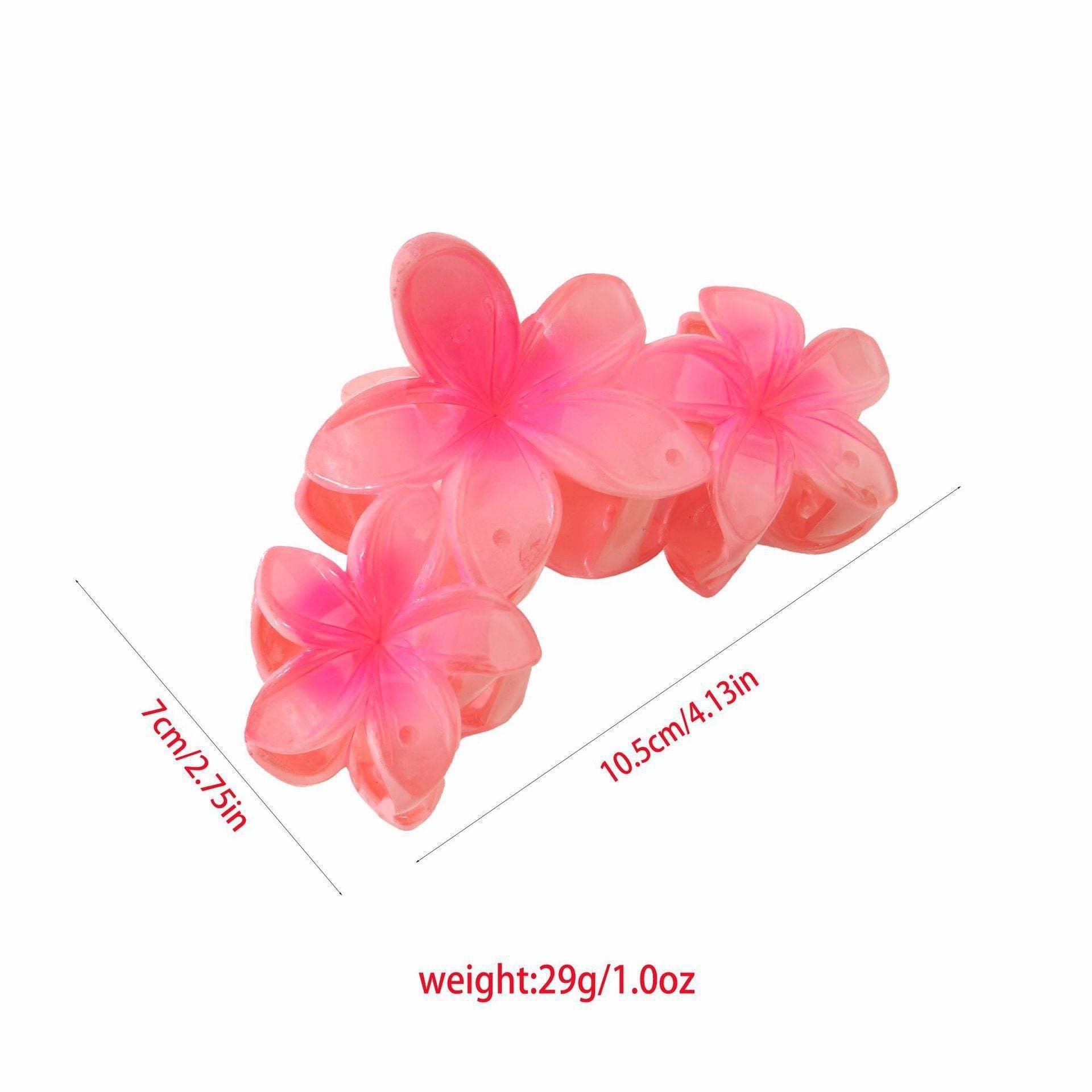 Large Plumeria Rubra flower hair clip for women in multiple colors