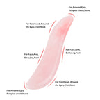 Natural jade Gua Sha scraping tool with smooth curved edges