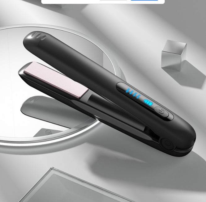 Wireless USB rechargeable mini hair straightener and curler with 5000mAh battery