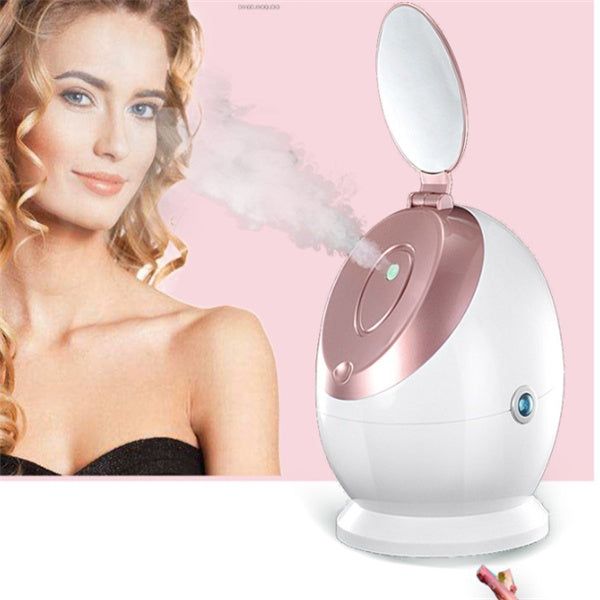 White nano ionic facial steamer SA-166A producing warm mist