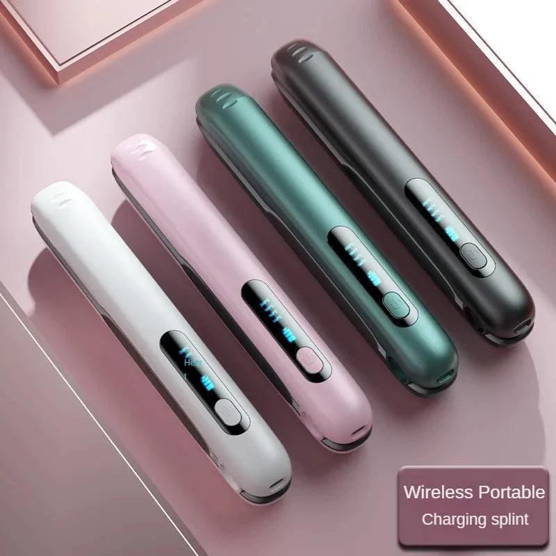 Wireless USB rechargeable mini hair straightener and curler with 5000mAh battery