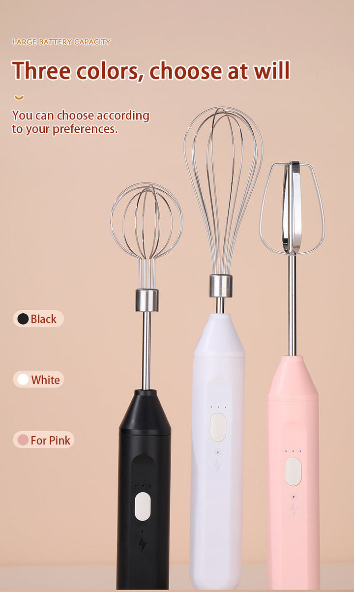 Hand-held Electric Whisk for baking, cake, and egg whites with a small straight handle