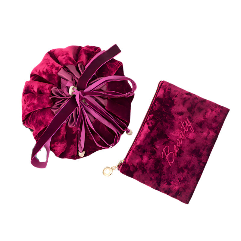 Simple Non-Woven Fabric Cosmetic Bag in Malachite green