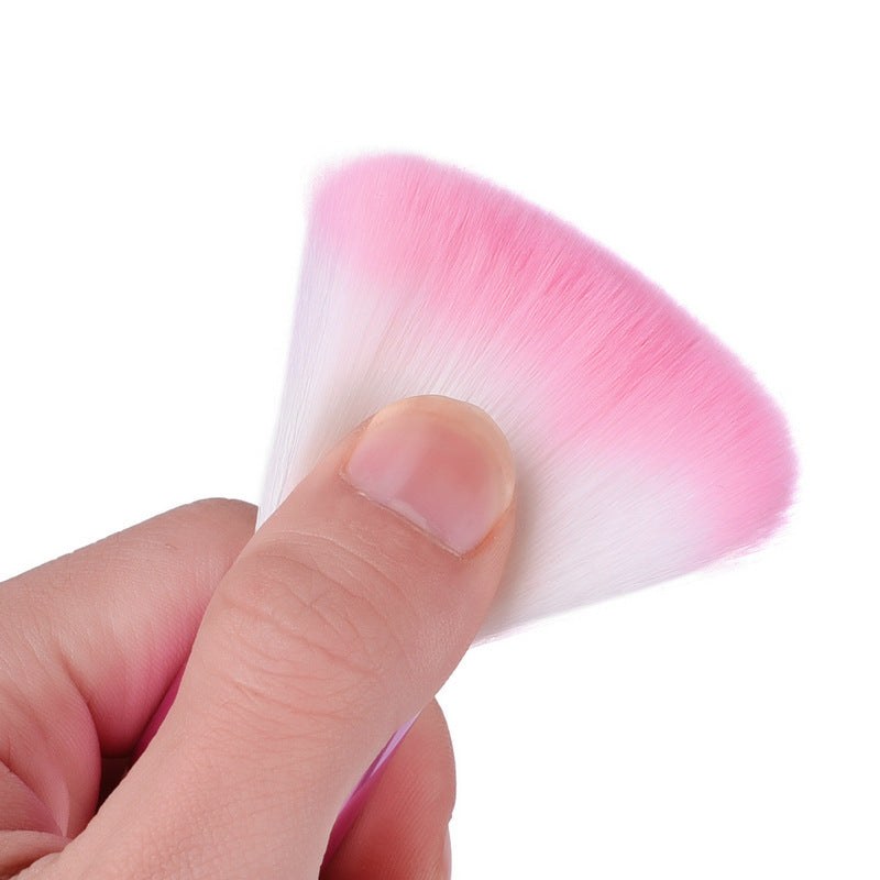 Makeup brush bag with rayon-bristle brushes and long wooden handles