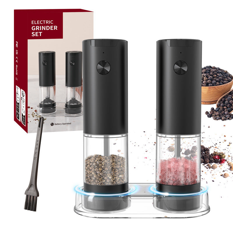 Electric Pepper Grinder in stainless steel for effortless spice grinding