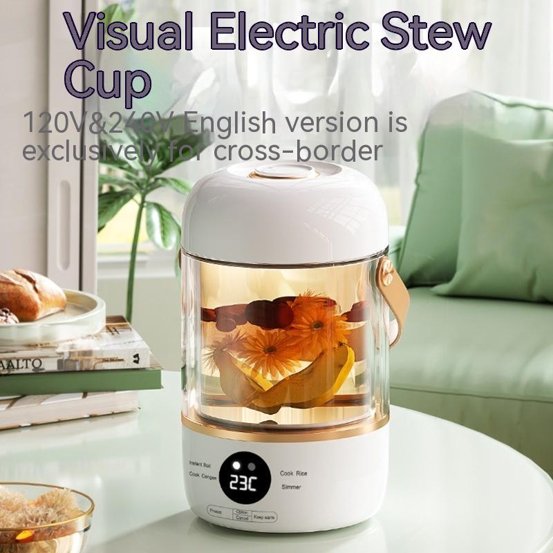 Smart Electric Stew Cooker with transparent and invisible designs, portable stew pot