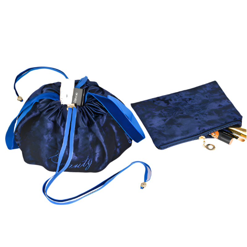 Simple Non-Woven Fabric Cosmetic Bag in Malachite green