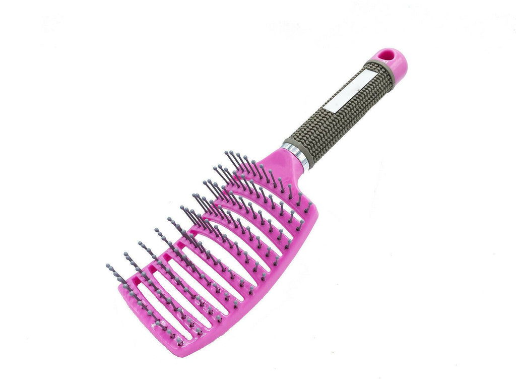 Anti-static flexible nylon hair brush for wet and curly hair