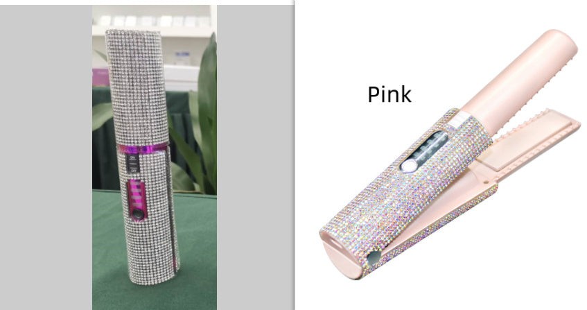 2-in-1 USB Electric Hair Straightening Brush & Curler