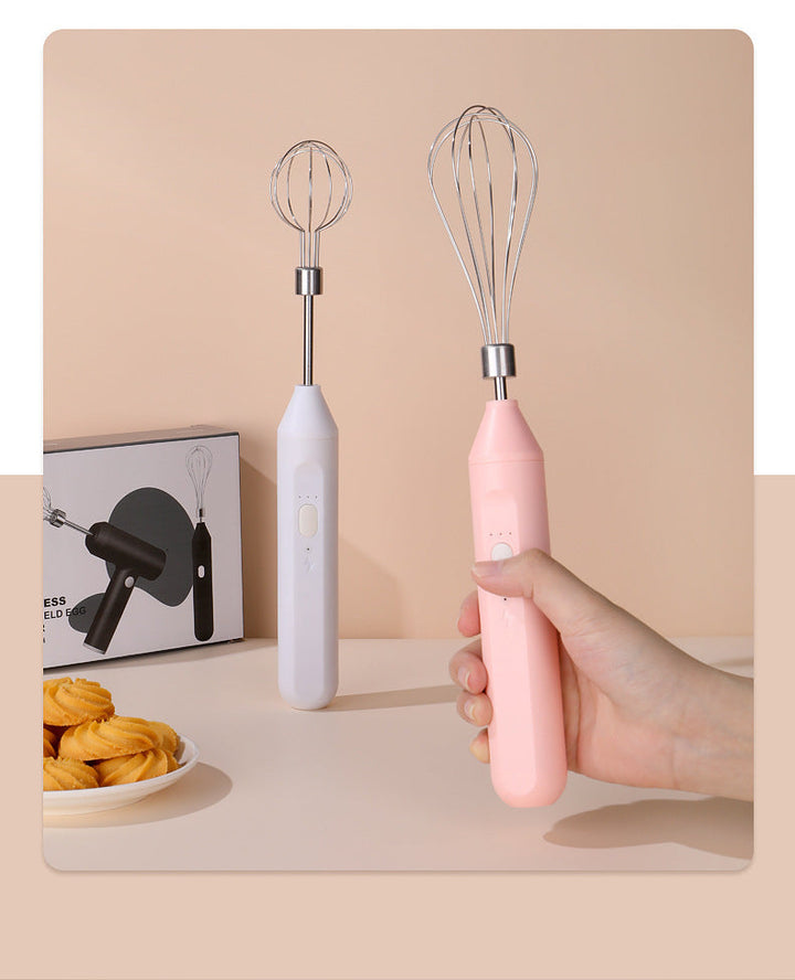 Hand-held Electric Whisk for baking, cake, and egg whites with a small straight handle