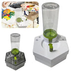 Hexagonal circulation pen cleaner brush in white and transparent plastic