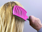 Anti-static flexible nylon hair brush for wet and curly hair