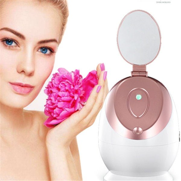 White nano ionic facial steamer SA-166A producing warm mist