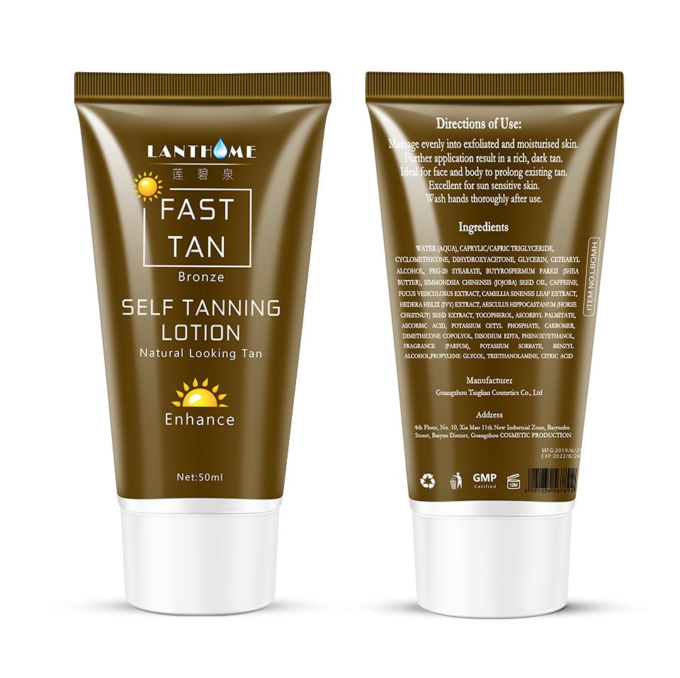 50ml tanning cream body lotion in lightweight smooth formula for gradual sun-kissed glow