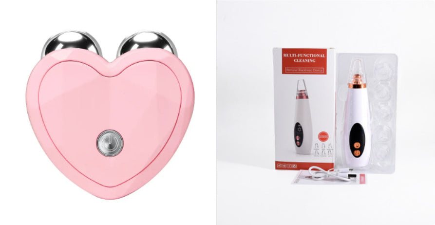 Rechargeable blackhead vacuum pore cleaner with microcrystalline suction tip