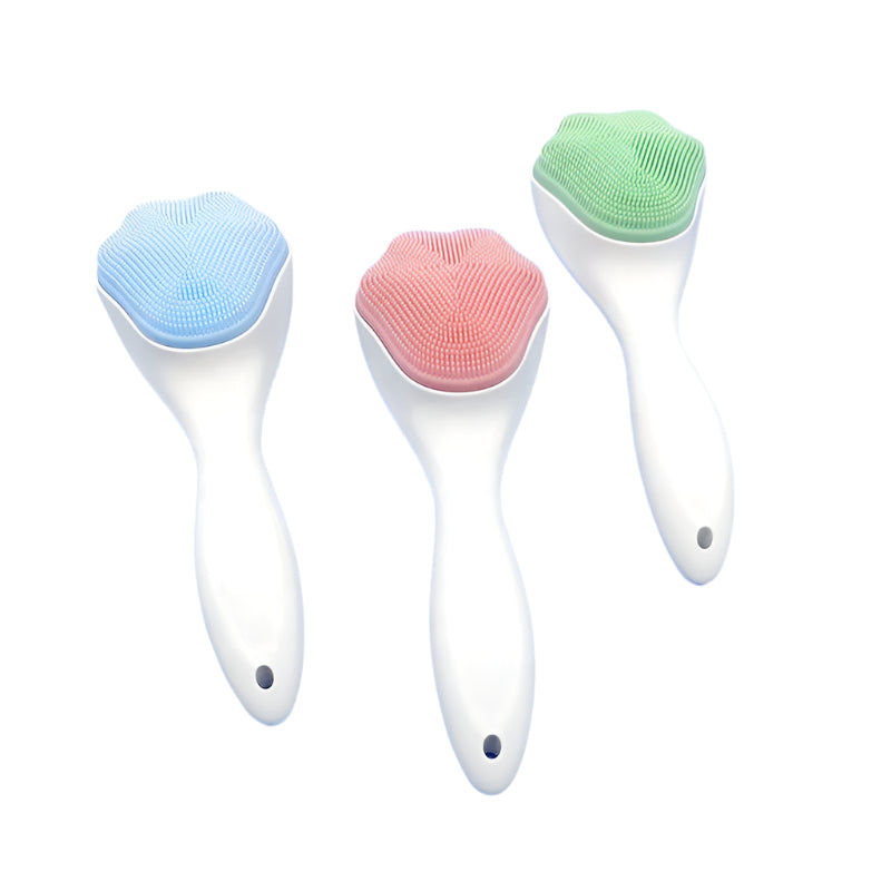 Face Scrubber - Handheld Silicone Facial Cleansing & Exfoliating Brush
