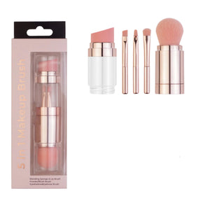 Makeup Brush 5-in-1 Professional Makeup Brush Set for Face, Eyes, Lips