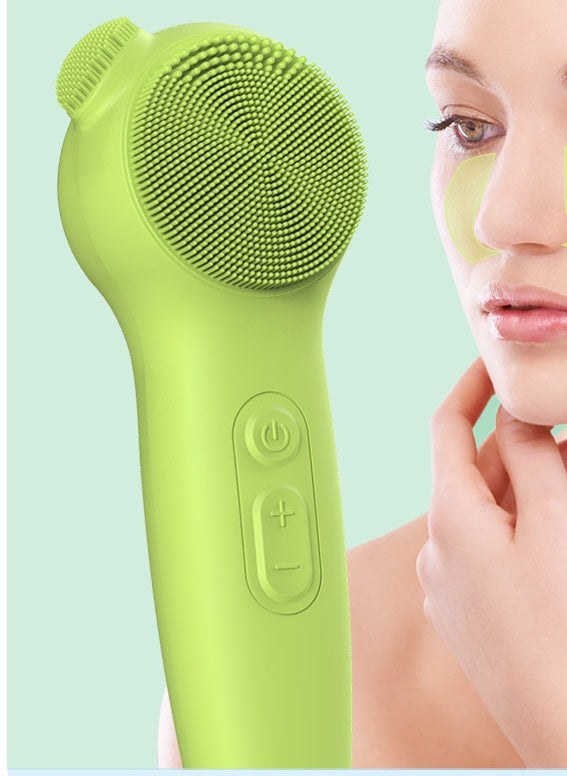Ultrasonic waterproof silicone facial cleansing brush in multiple colors