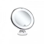Compact white LED makeup mirror with bright supplement lights