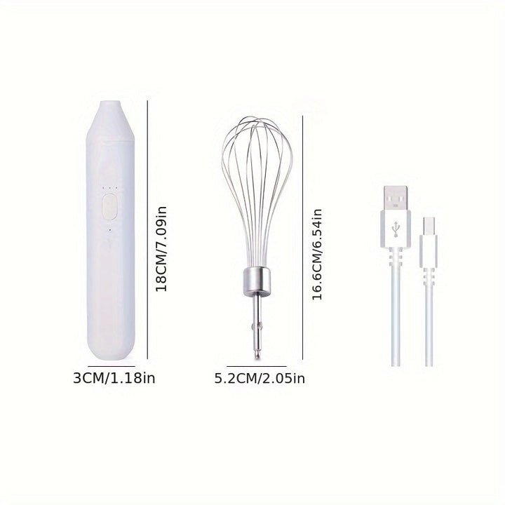 Hand-held Electric Whisk for baking, cake, and egg whites with a small straight handle