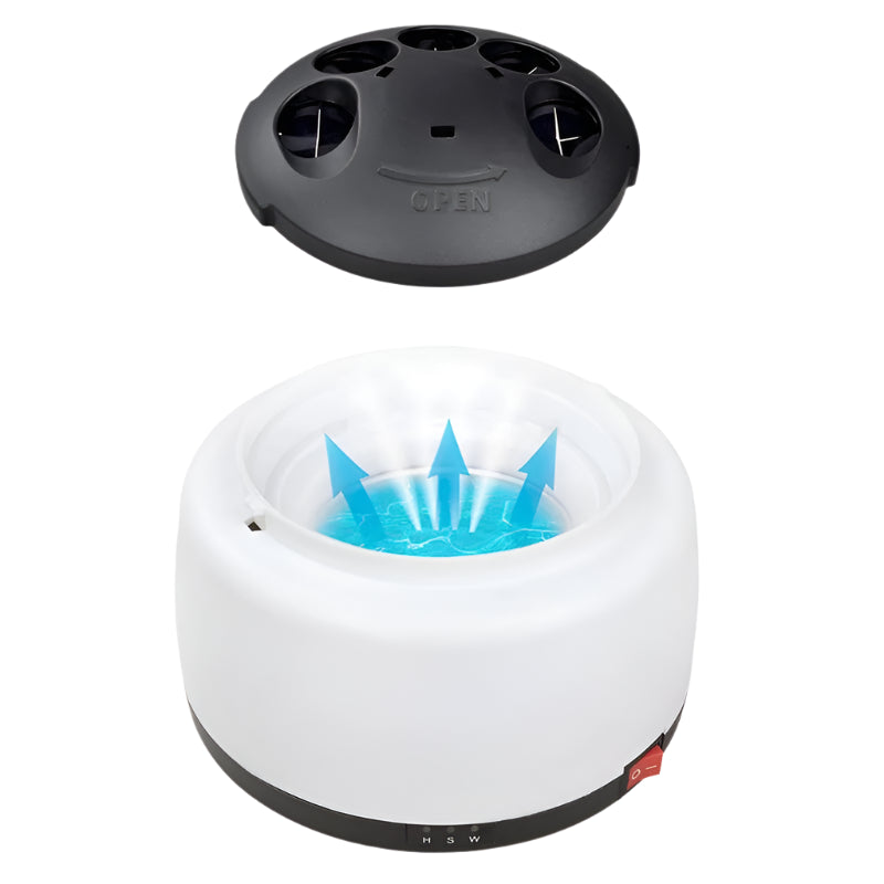 Nail Steamer Cleaner sanitizing nail tools, removing gel and polish for cleaner, healthier nails.